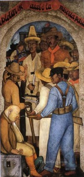 Diego Rivera Painting - muerte del socialismo capitalista 1928 diego rivera